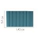 Painel Estofada Carla 140CM Casal Suede Azul Turquesa - D A DECOR