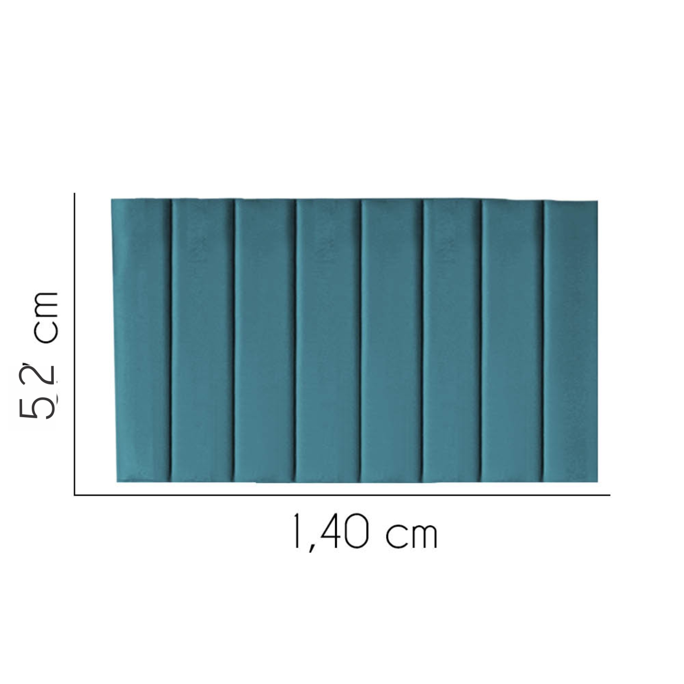 Painel Estofada Carla 140CM Casal Suede Azul Turquesa - D A DECOR
