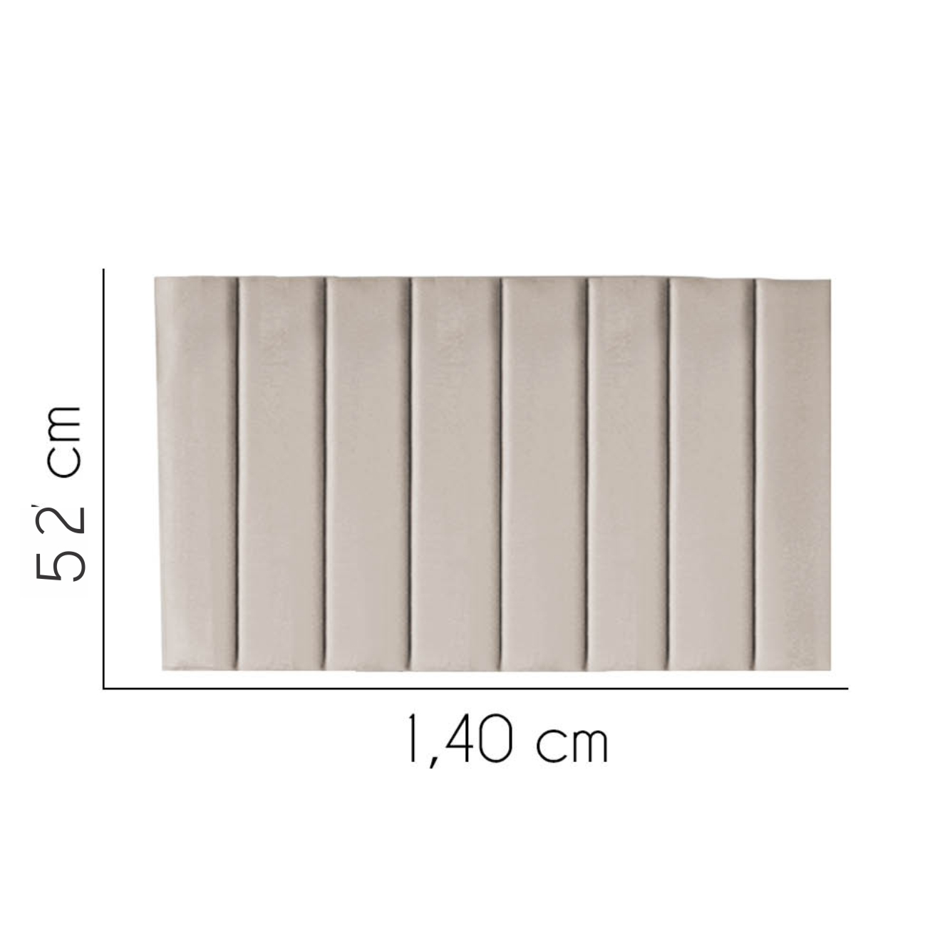 Painel Estofada Carla 140CM Casal Suede Bege - D A DECOR