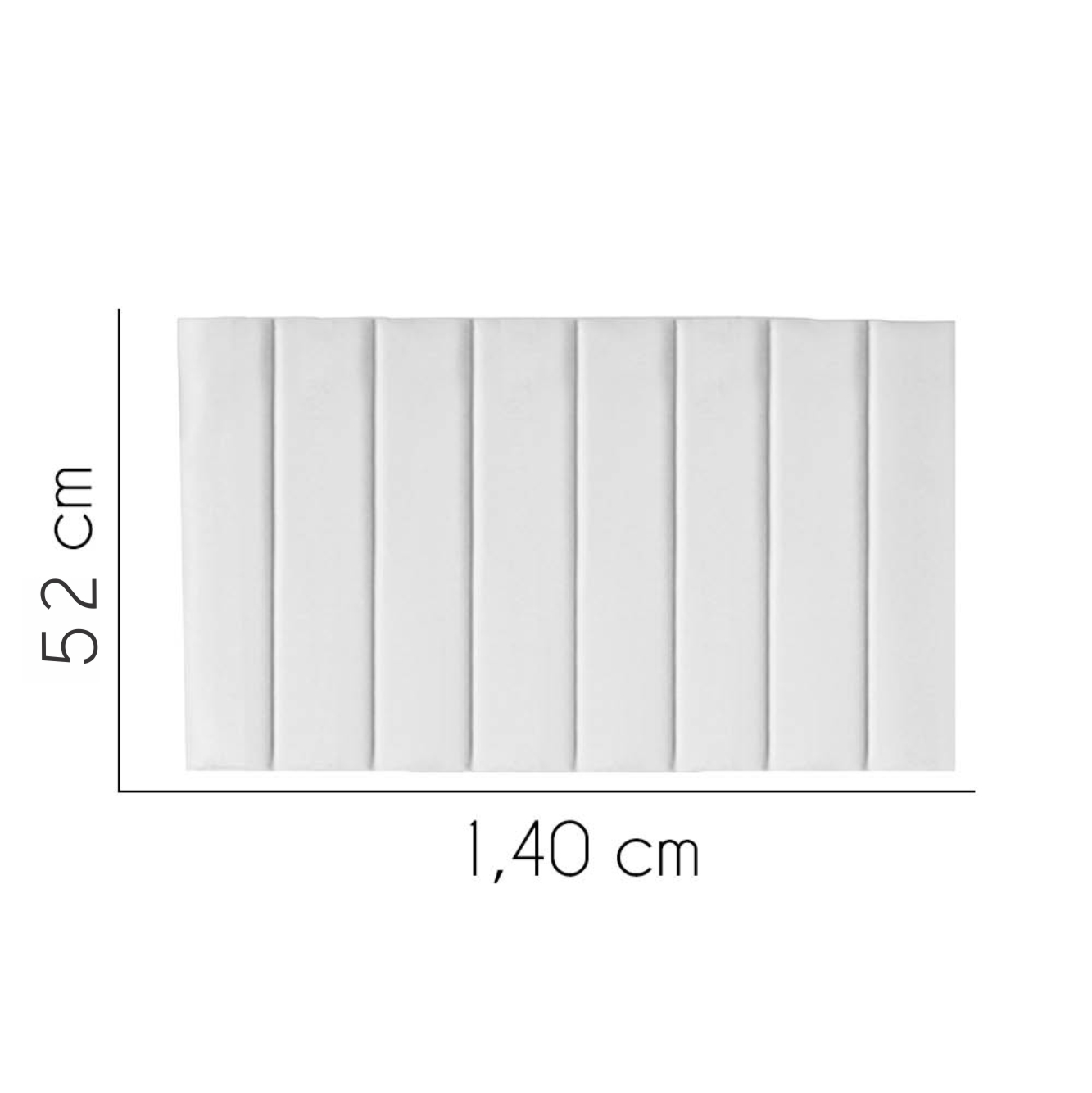 Painel Estofada Carla 140CM Casal Suede Branco - D A DECOR