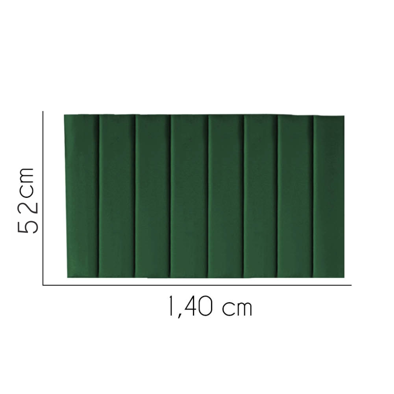 Painel Estofada Carla 140CM Casal Suede Verde - D A DECOR