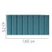 Painel Estofada Carla 160CM Queen Suede Azul Turquesa - D A DECOR