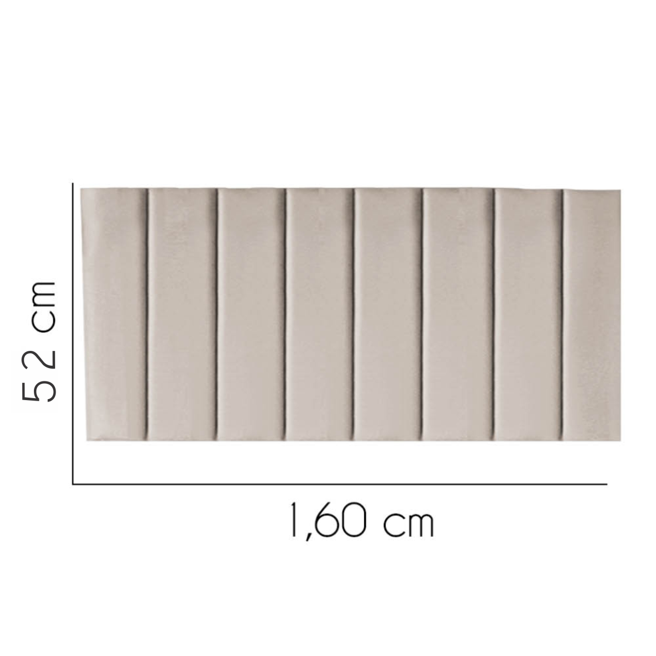 Painel Estofada Carla 160CM Queen Suede Bege - D A DECOR