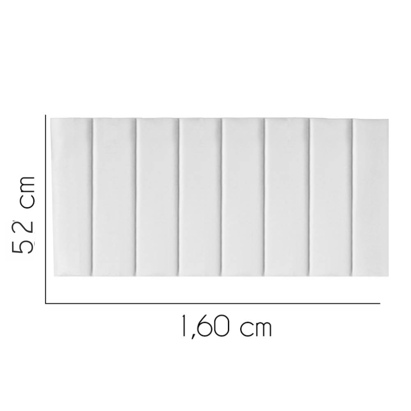 Painel Estofada Carla 160CM Queen Suede Branco - D A DECOR