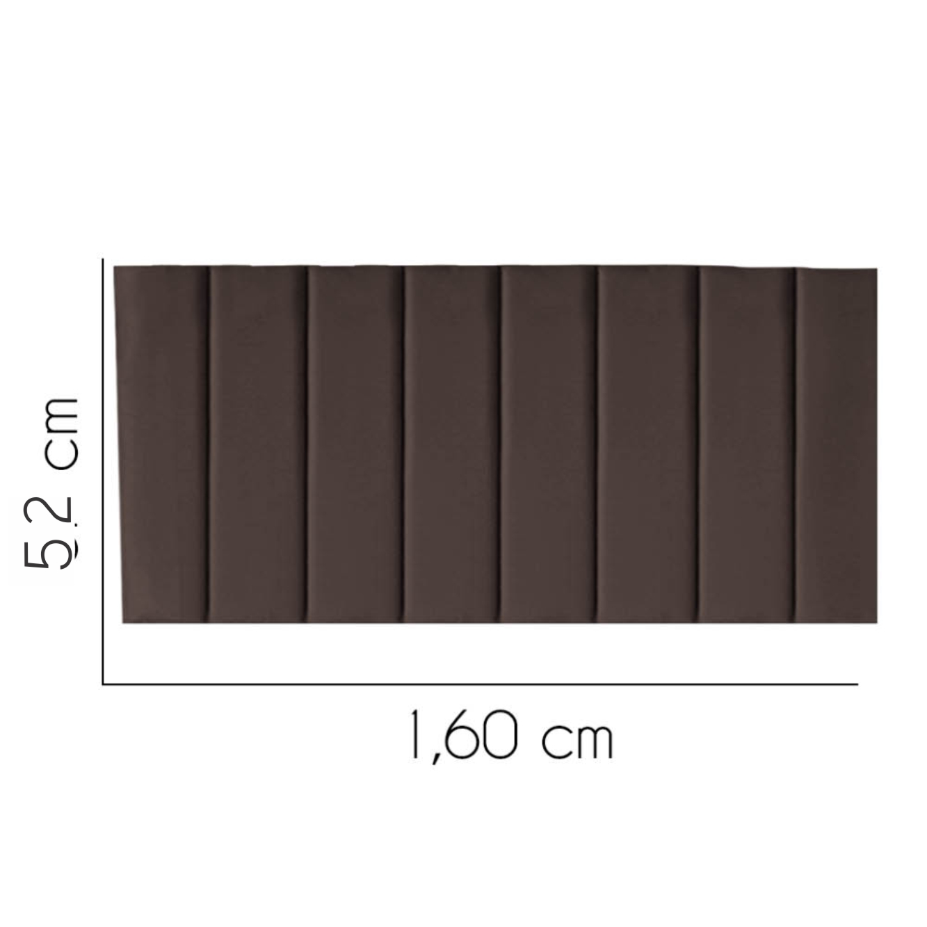 Painel Estofada Carla 160CM Queen Suede Marrom - D A DECOR