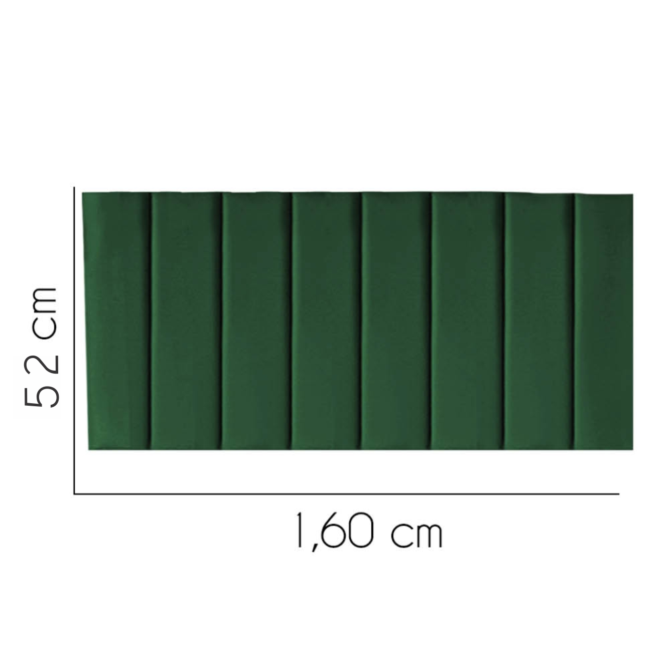 Painel Estofada Carla 160CM Queen Suede Verde - D A DECOR