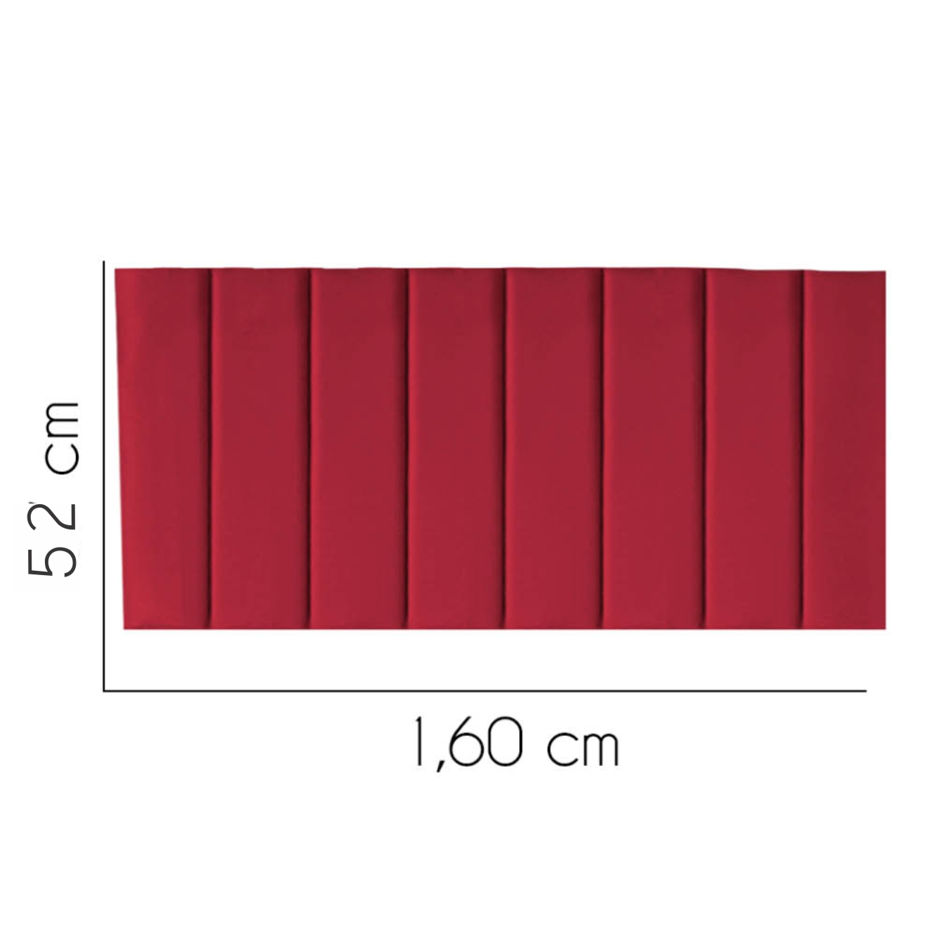 Painel Estofada Carla 160CM Queen Suede Vermelho - D A DECOR