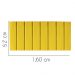 Painel Estofada Carla 160CM Quenn Suede Amarelo - D A DECOR