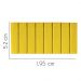 Painel Estofada Carla 195CM King Suede Amarelo - D A DECOR