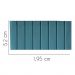 Painel Estofada Carla 195CM King Suede Azul Turquesa - D A DECOR