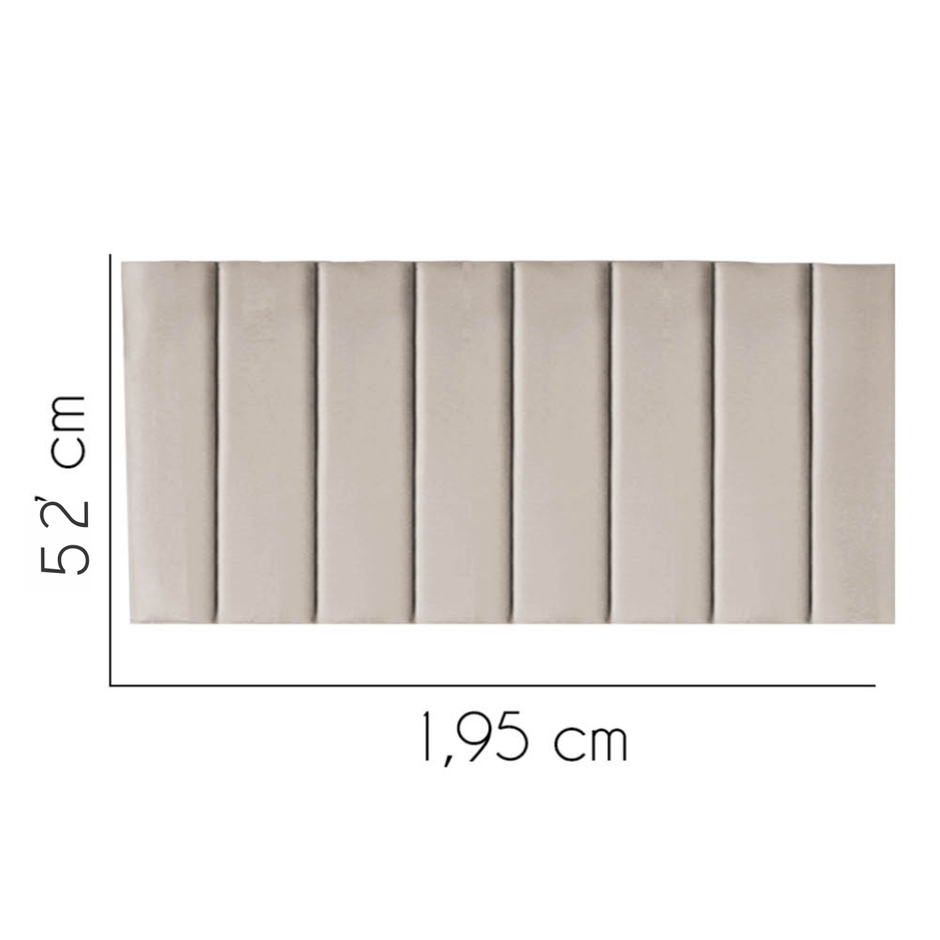 Painel Estofada Carla 195CM King Suede Bege - D A DECOR