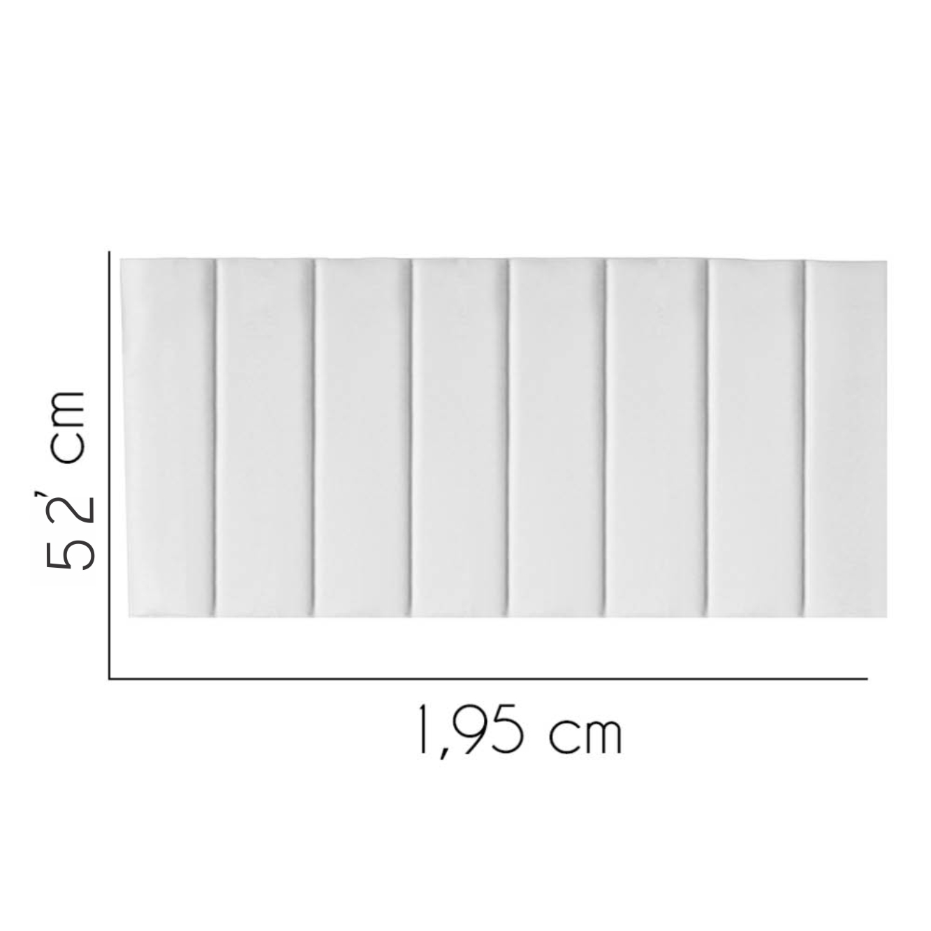 Painel Estofada Carla 195CM King Suede Branco - D A DECOR
