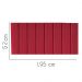 Painel Estofada Carla 195CM King Suede Vermelho - D A DECOR