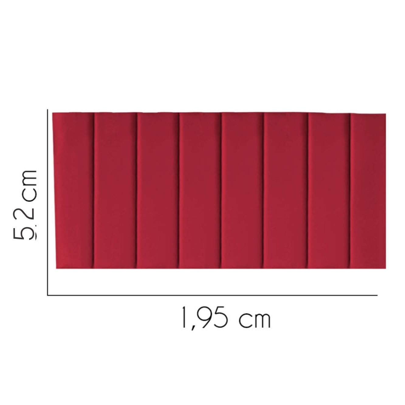 Painel Estofada Carla 195CM King Suede Vermelho - D A DECOR