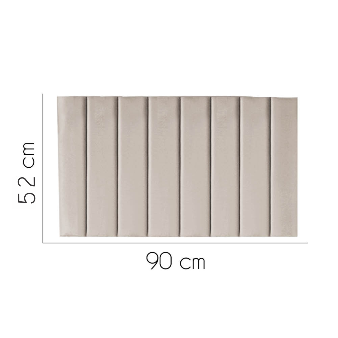 Painel Estofada Carla 90CM Solteiro Suede Bege - D A DECOR