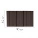 Painel Estofada Carla 90CM Solteiro Suede Marrom - D A DECOR