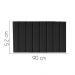 Painel Estofada Carla 90CM Solteiro Suede Preto - D A DECOR