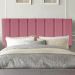Painel Estofada Carla 90CM Solteiro Suede Rosa - D A DECOR