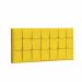 Painel Estofada Espanha 140CM Casal Strass Suede Amarelo - D A DECOR