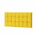 Painel Estofada Espanha 140CM Casal Strass Suede Amarelo - D A DECOR