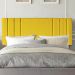 Painel Estofada Grécia 100CM Solteiro Suede Amarelo - D A DECOR