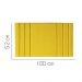 Painel Estofada Grécia 100CM Solteiro Suede Amarelo - D A DECOR