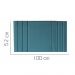 Painel Estofada Grécia 100CM Solteiro Suede Azul Turquesa - D A DECOR