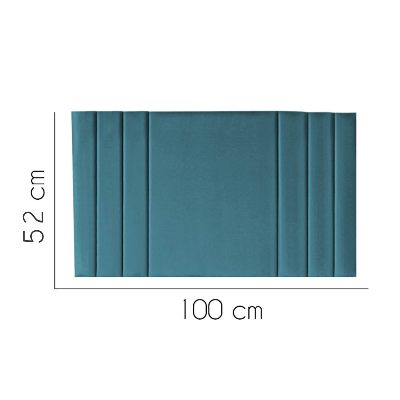 Painel Estofada Grécia 100CM Solteiro Suede Azul Turquesa - D A DECOR