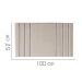 Painel Estofada Grécia 100CM Solteiro Suede Bege - D A DECOR