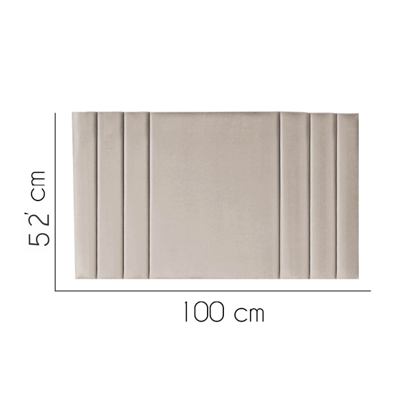 Painel Estofada Grécia 100CM Solteiro Suede Bege - D A DECOR