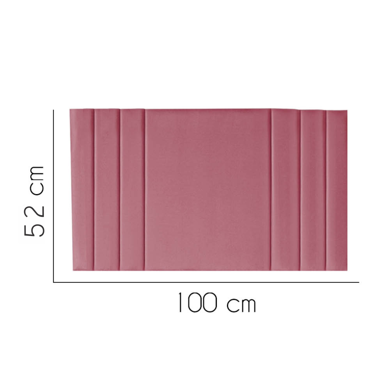 Painel Estofada Grécia 100CM Solteiro Suede Rosa - D A DECOR