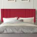 Painel Estofada Grécia 100CM Solteiro Suede Vermelho - D A DECOR