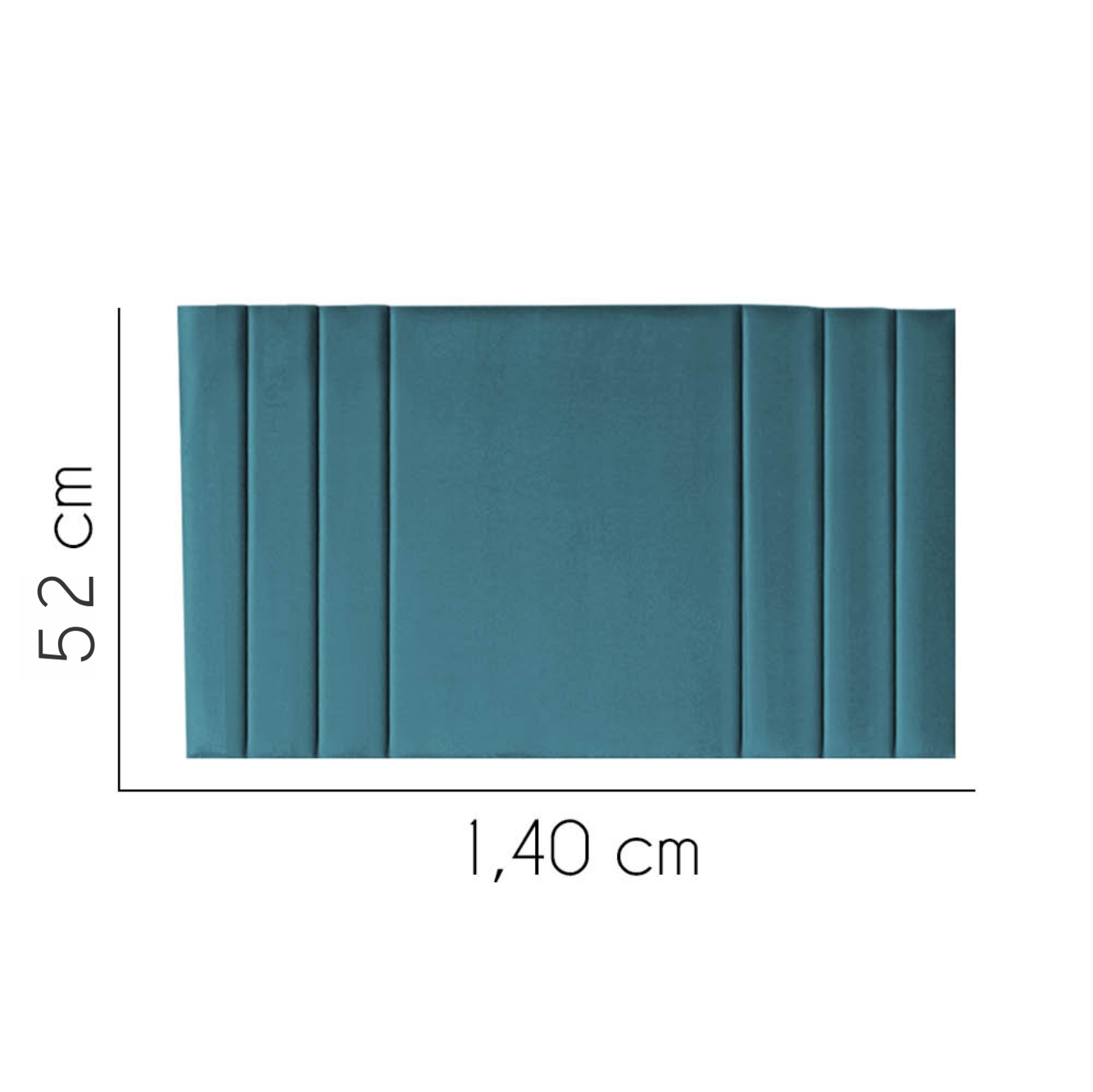 Painel Estofada Grécia 140CM Casal Suede Azul Turquesa - D A DECOR