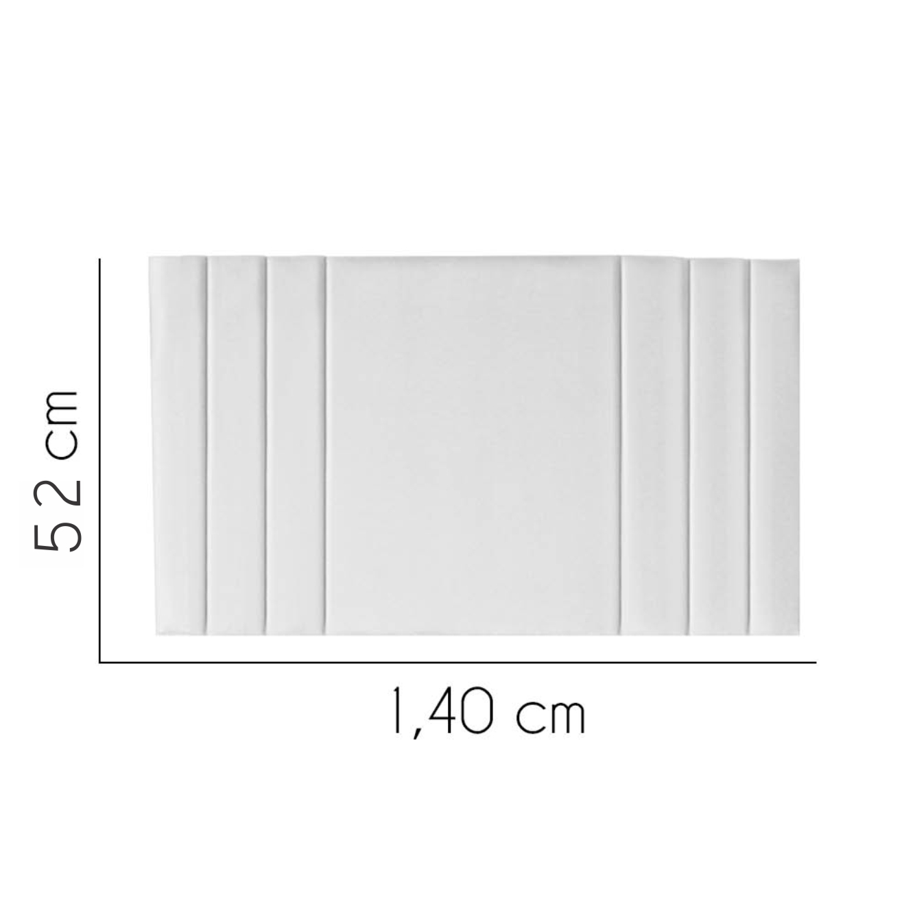 Painel Estofada Grécia 140CM Casal Suede Branco - D A DECOR