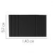 Painel Estofada Grécia 140CM Casal Suede Preto - D A DECOR