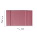 Painel Estofada Grécia 140CM Casal Suede Rosa - D A DECOR
