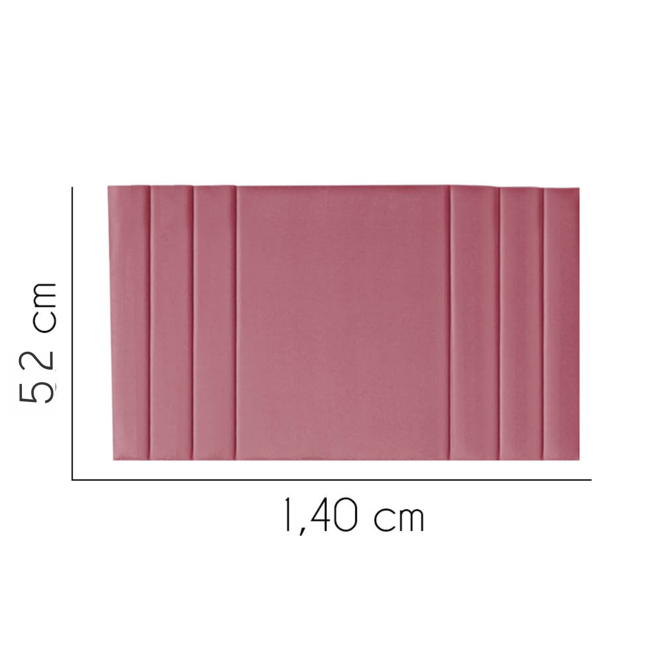 Painel Estofada Grécia 140CM Casal Suede Rosa - D A DECOR