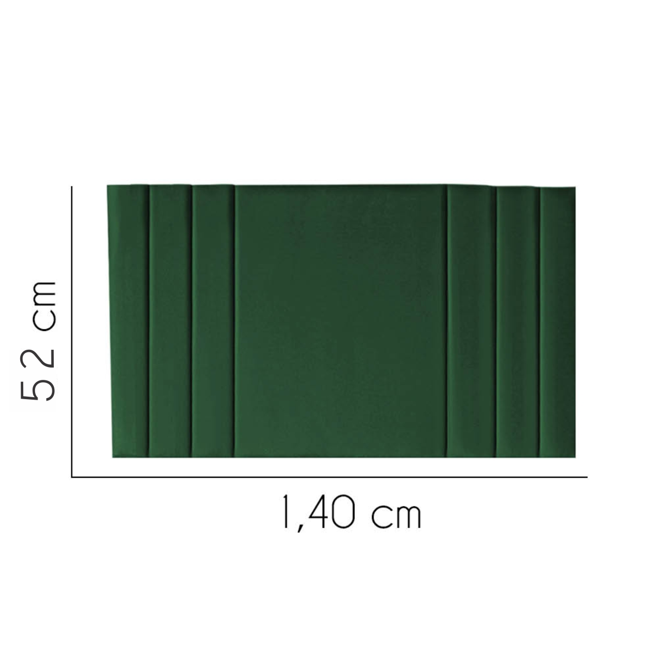 Painel Estofada Grécia 140CM Casal Suede Verde - D A DECOR