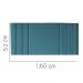 Painel Estofada Grécia 160CM Queen Suede Azul Turquesa - D A DECOR