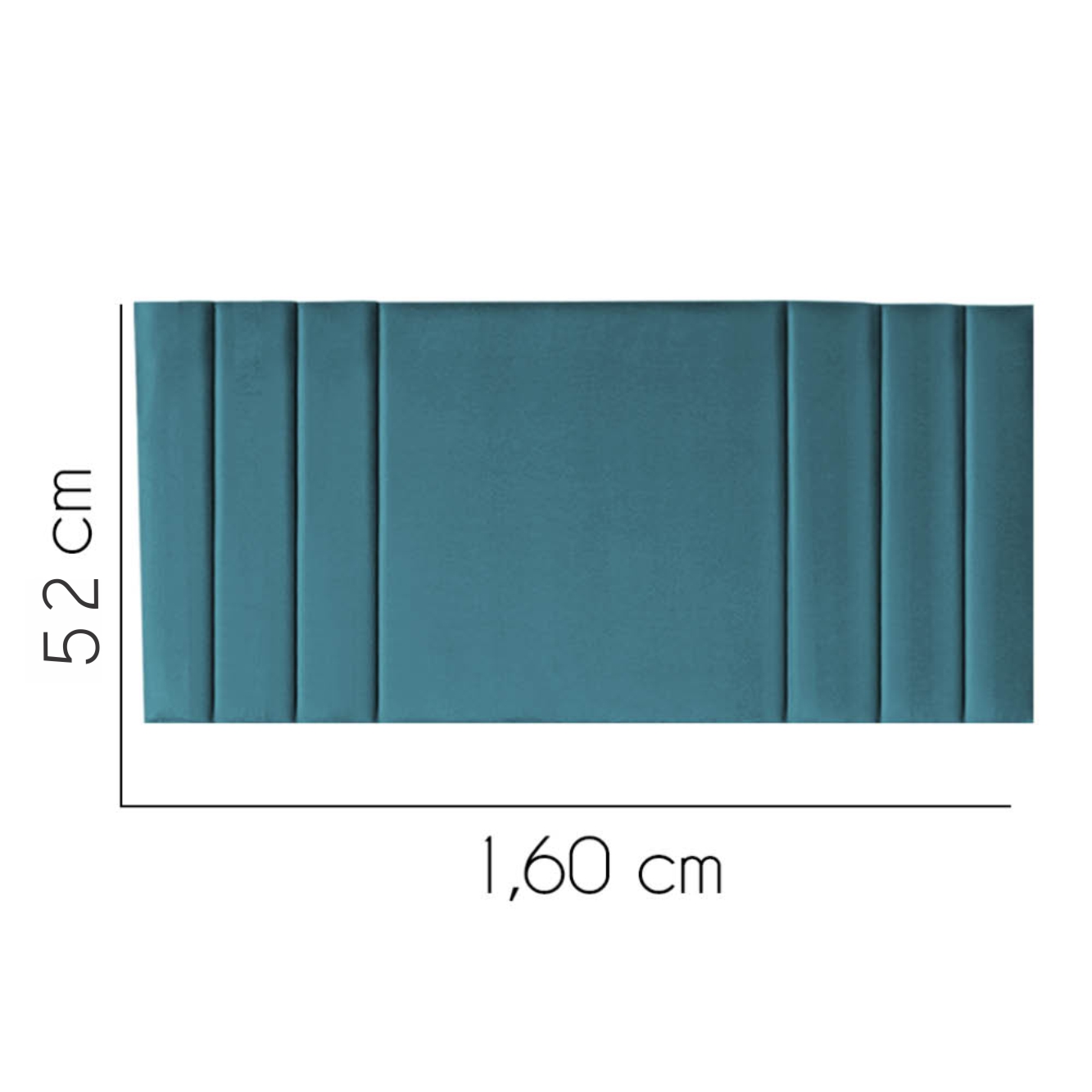Painel Estofada Grécia 160CM Queen Suede Azul Turquesa - D A DECOR