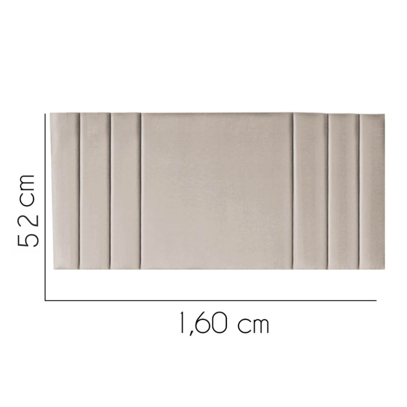 Painel Estofada Grécia 160CM Queen Suede Bege - D A DECOR
