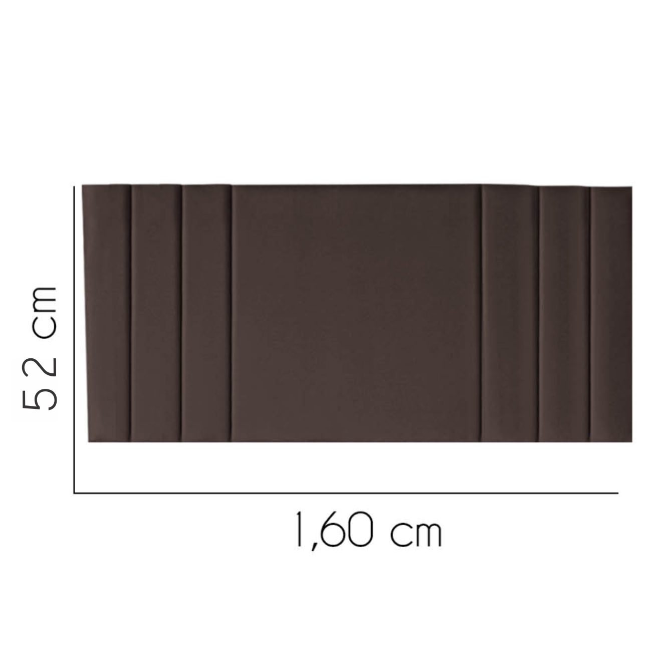 Painel Estofada Grécia 160CM Queen Suede Marrom - D A DECOR