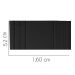 Painel Estofada Grécia 160CM Queen Suede Preto - D A DECOR