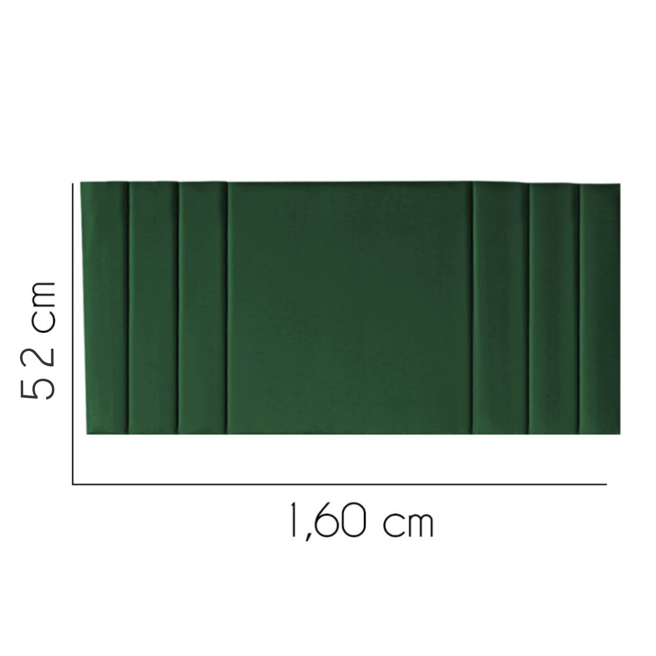 Painel Estofada Grécia 160CM Queen Suede Verde - D A DECOR