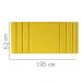 Painel Estofada Grécia 195CM King Suede Amarelo - D A DECOR