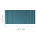 Painel Estofada Grécia 195CM King Suede Azul Turquesa - D A DECOR