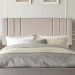 Painel Estofada Grécia 195CM King Suede Bege - D A DECOR