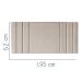 Painel Estofada Grécia 195CM King Suede Bege - D A DECOR