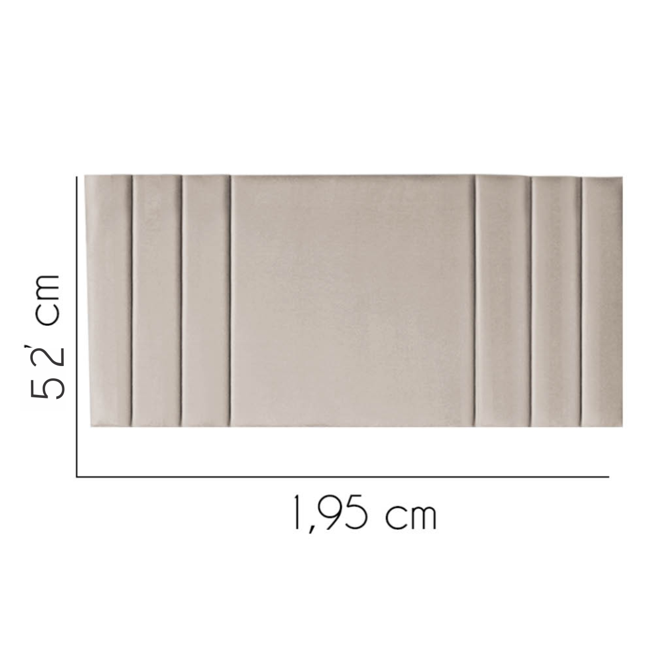 Painel Estofada Grécia 195CM King Suede Bege - D A DECOR