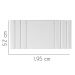Painel Estofada Grécia 195CM King Suede Branco - D A DECOR